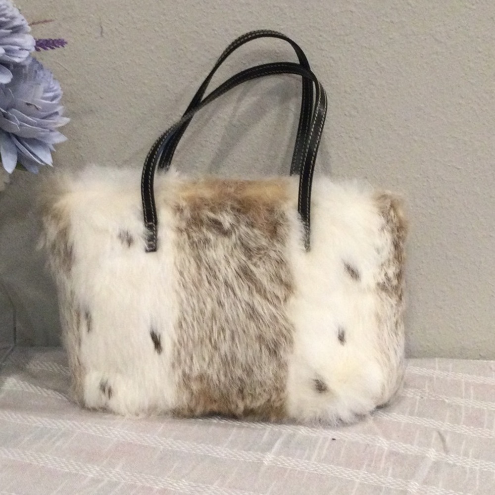 Fendi rabbit fur tote - Picture 1 of 5